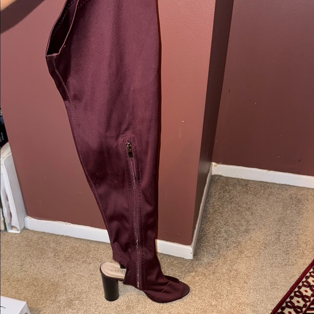 ( Never worn) Burgundy Over-the-Knee Boots (fits 9)